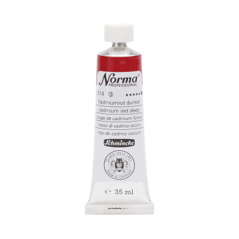 Norma Professional oil paint - Schmincke - 314, Cadmium Red Deep, 35 ml
