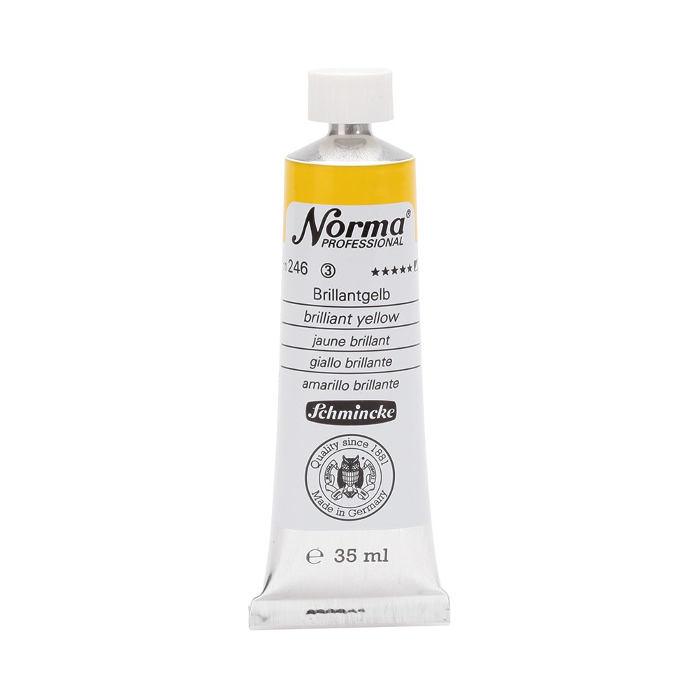 Norma Professional oil paint - Schmincke - 246, Brilliant Yellow, 35 ml