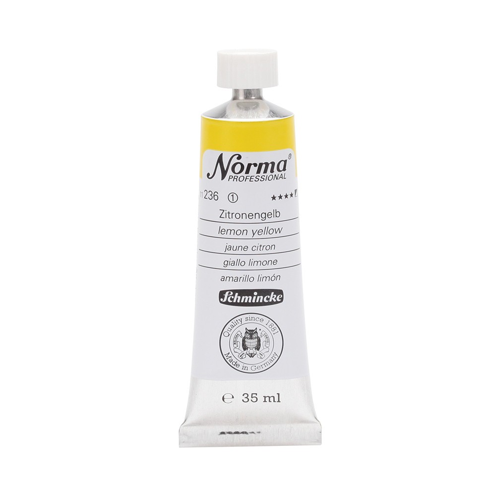 Farba olejna Norma Professional - Schmincke - 236, Lemon Yellow, 35 ml