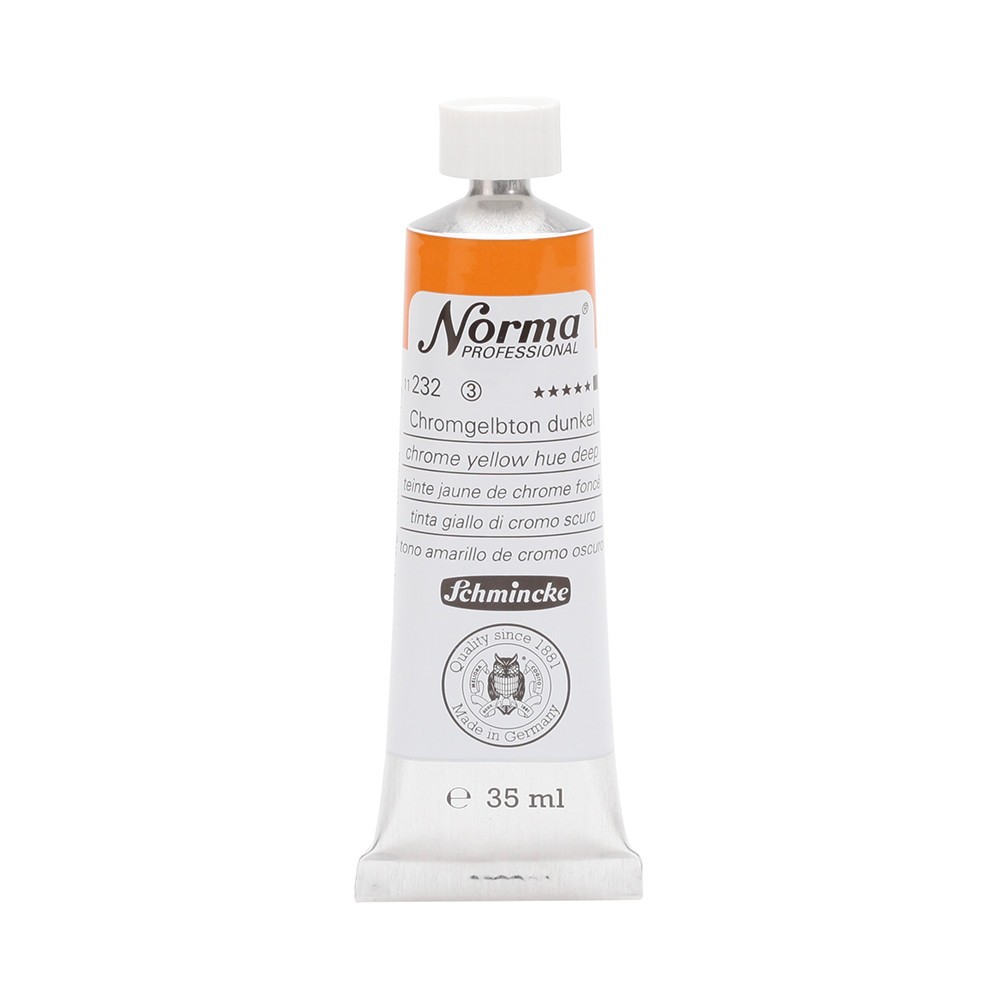 Norma Professional oil paint - Schmincke - 232, Chrome Yellow Hue Deep, 35 ml