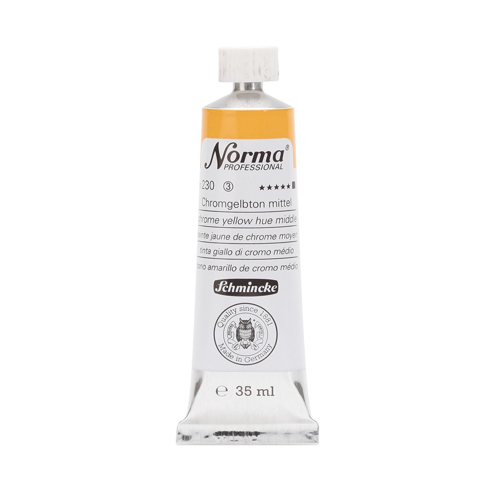 Norma Professional oil paint - Schmincke - 230, Chrome Yellow Hue Medium, 35 ml