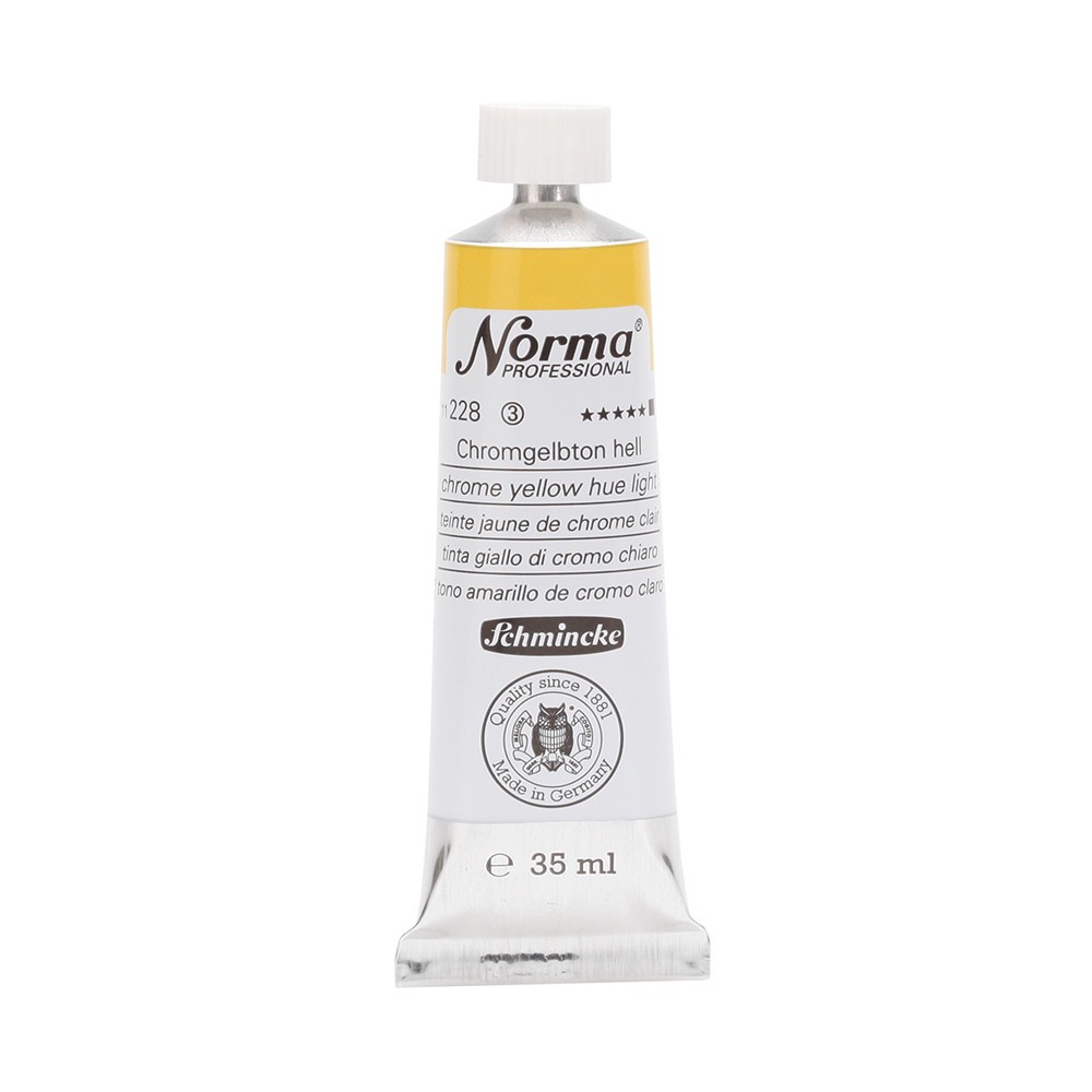 Norma Professional oil paint - Schmincke - 228, Chrome Yellow Hue Light, 35 ml