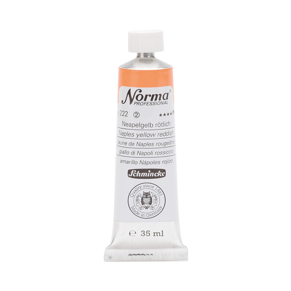 Norma Professional oil paint - Schmincke - 222, Naples Yellow Reddish, 35 ml