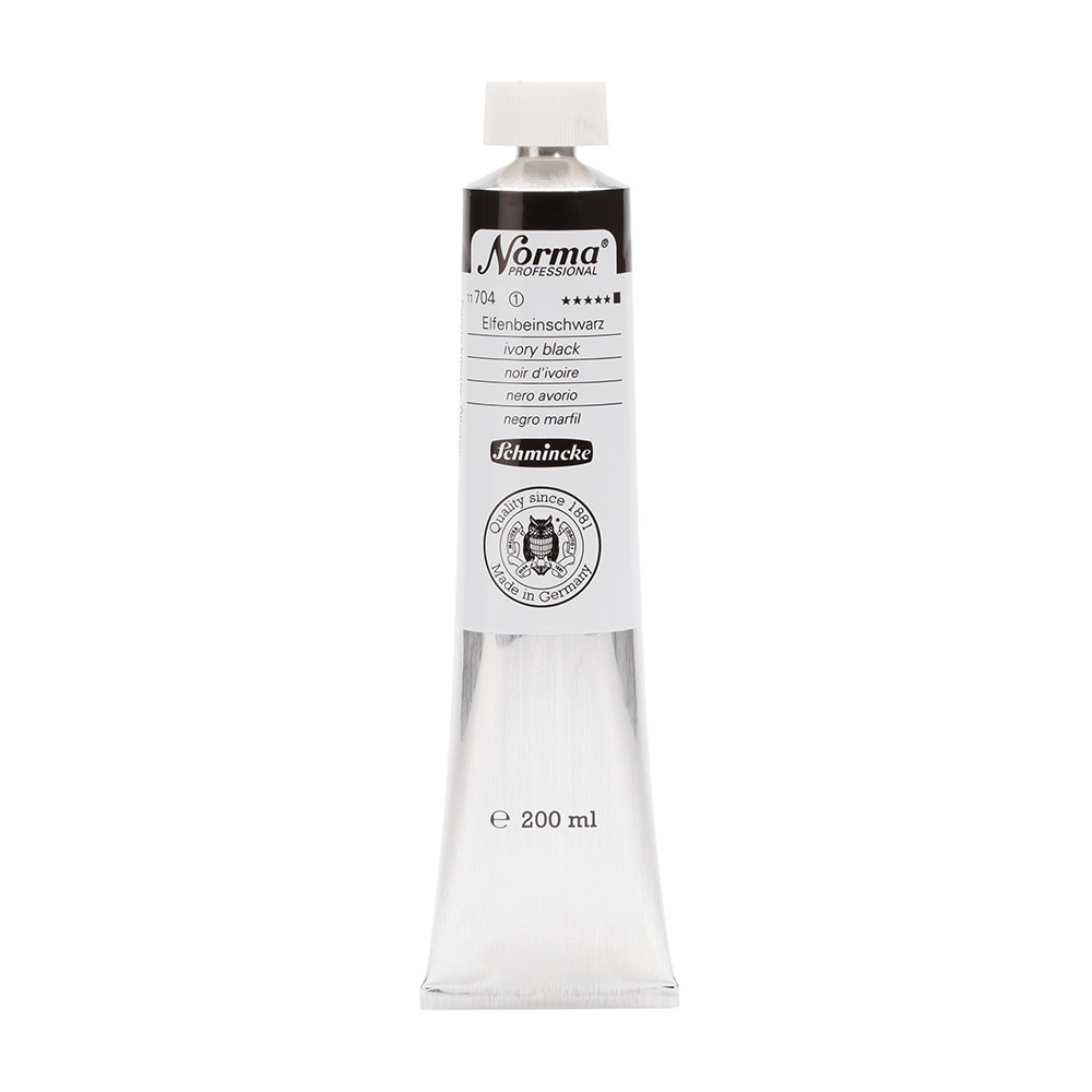 Farba olejna Norma Professional - Schmincke - 704, Ivory Black, 200 ml