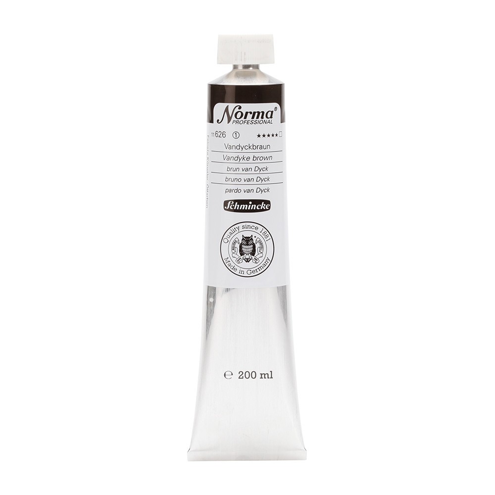Norma Professional oil paint - Schmincke - 626, Vandyke Brown, 200 ml