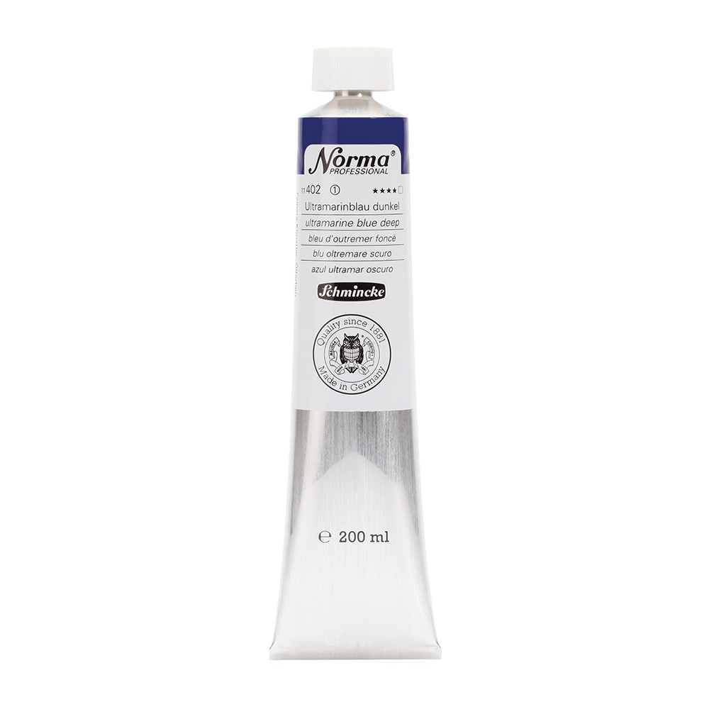 Norma Professional oil paint - Schmincke - 402, Ultramarine Blue Deep, 200 ml