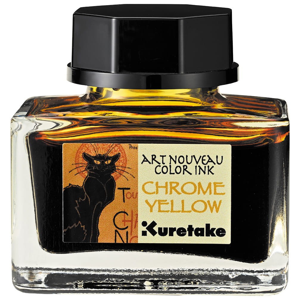 Ink-Cafe Art Noveau calligraphy ink - Kuretake - Chrome Yellow, 21 ml