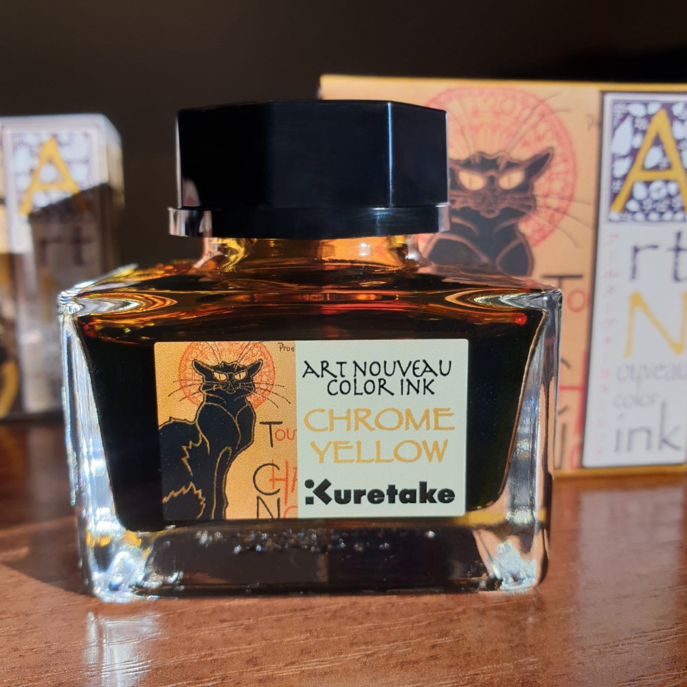 Ink-Cafe Art Noveau calligraphy ink - Kuretake - Chrome Yellow, 21 ml
