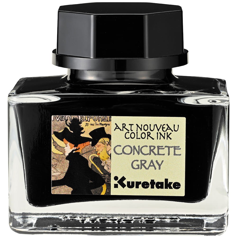 Ink-Cafe Art Noveau calligraphy ink - Kuretake - Concrete Gray, 21 ml