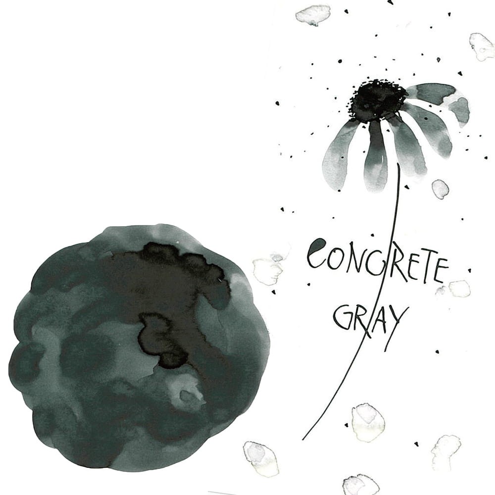 Ink-Cafe Art Noveau calligraphy ink - Kuretake - Concrete Gray, 21 ml