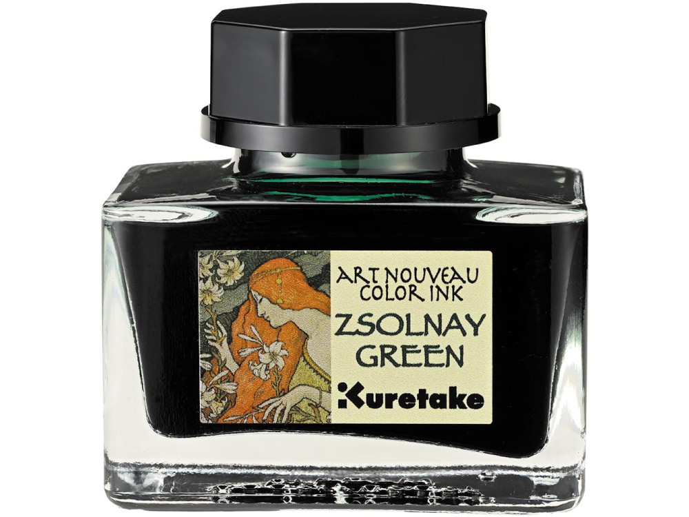 Atrament Ink-Cafe Art Noveau - Kuretake - Zsolnay Green, 21 ml