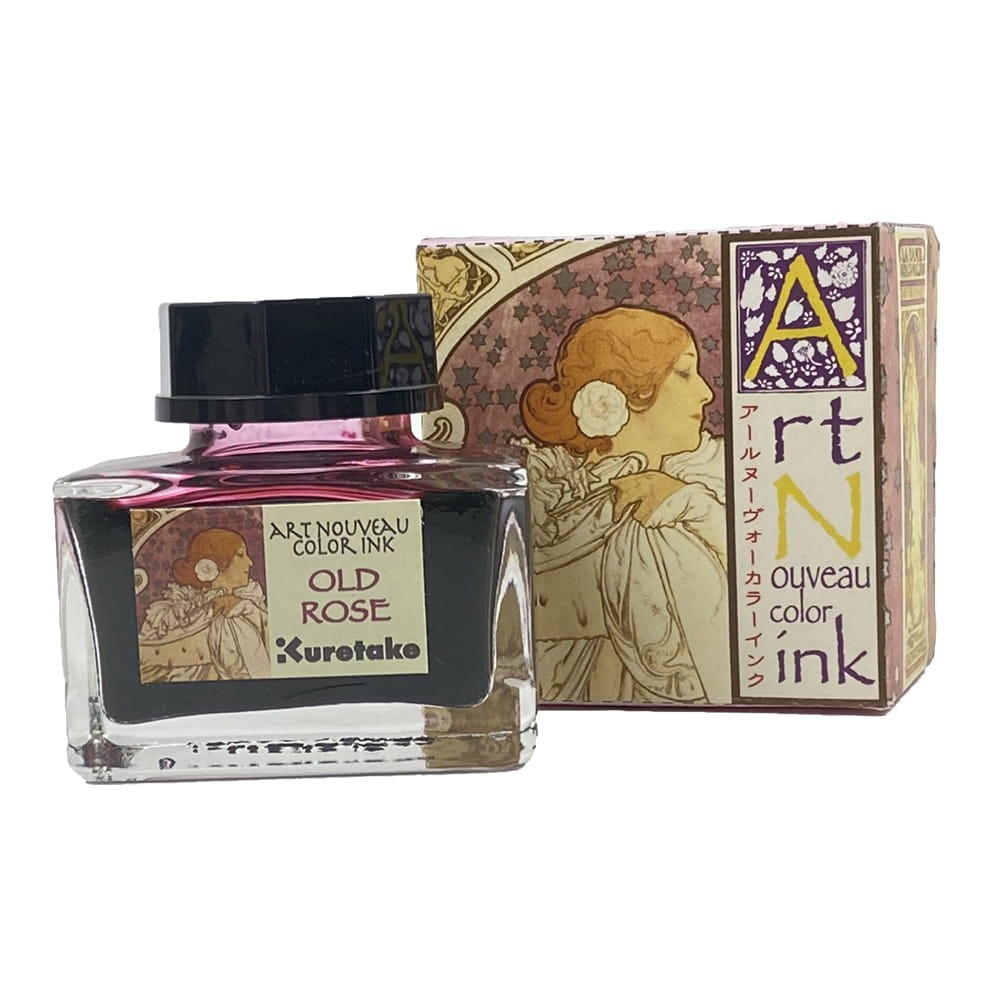 Ink-Cafe Art Noveau calligraphy ink - Kuretake - Old Rose, 21 ml