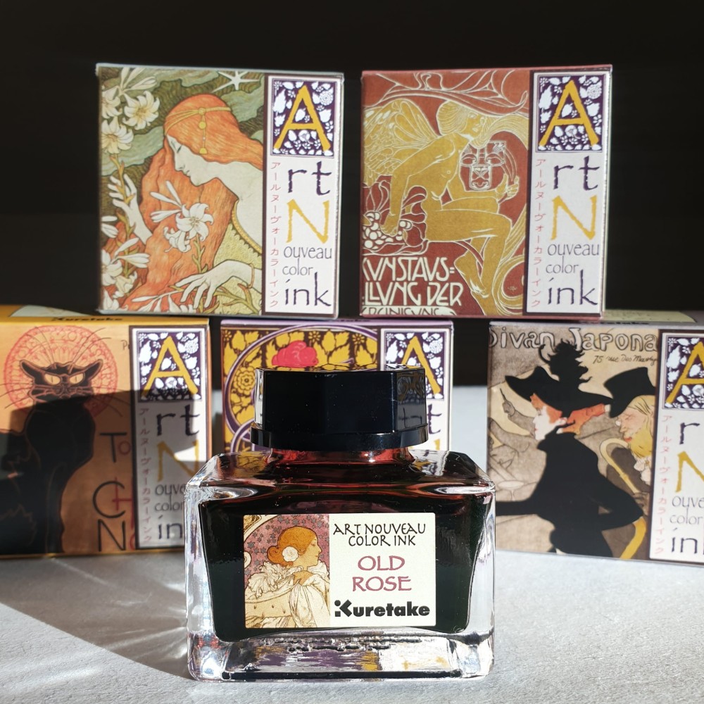 Ink-Cafe Art Noveau calligraphy ink - Kuretake - Old Rose, 21 ml