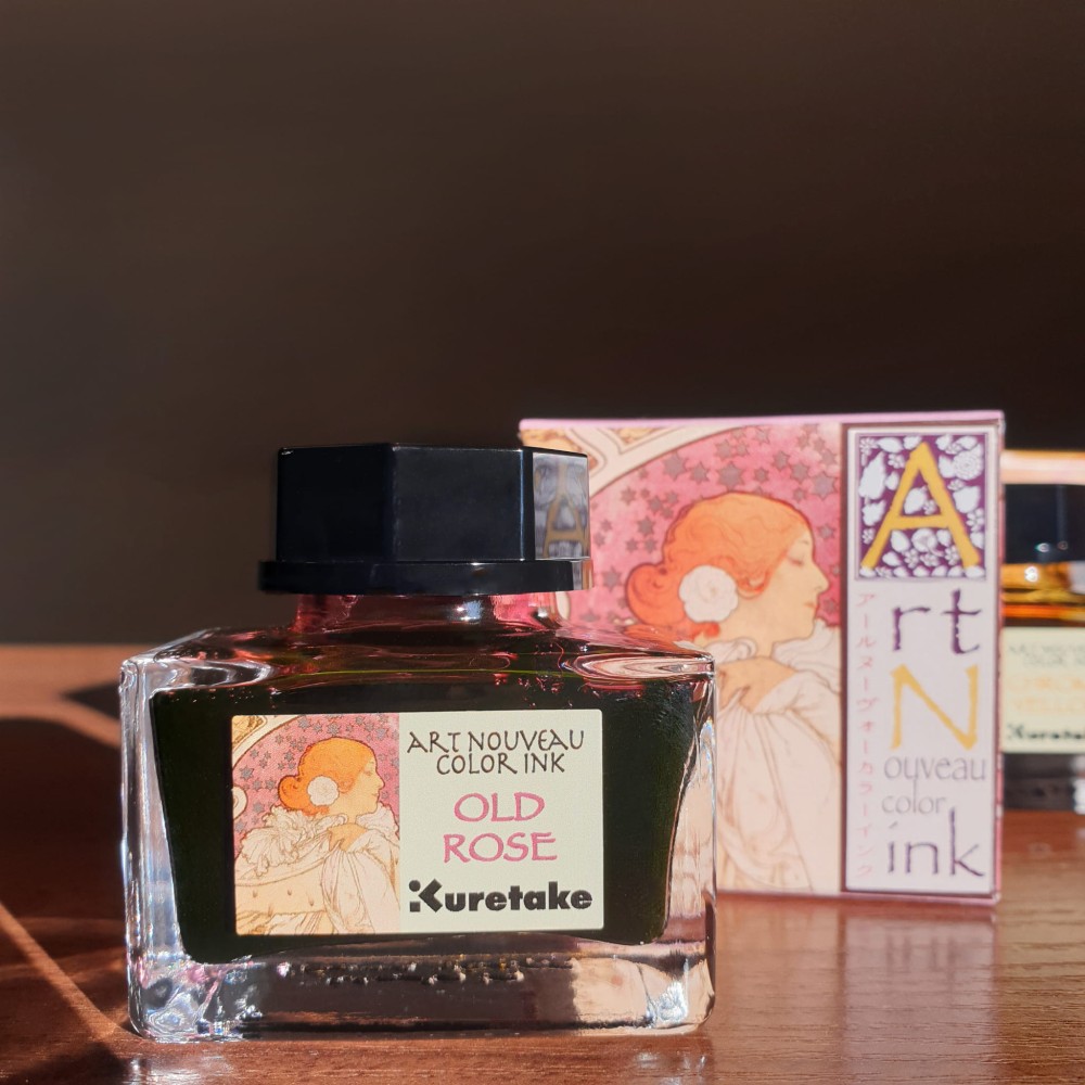 Ink-Cafe Art Noveau calligraphy ink - Kuretake - Old Rose, 21 ml