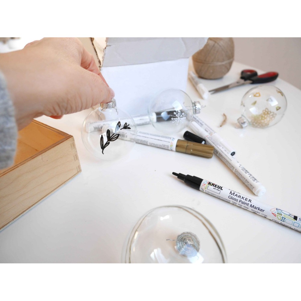 Gloss Paint Marker - Kreul - fine, White, 1-2 mm