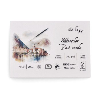 Watercolor Post Cards 10,5 x 15 cm - SM-LT - 300 g, 20 sheets