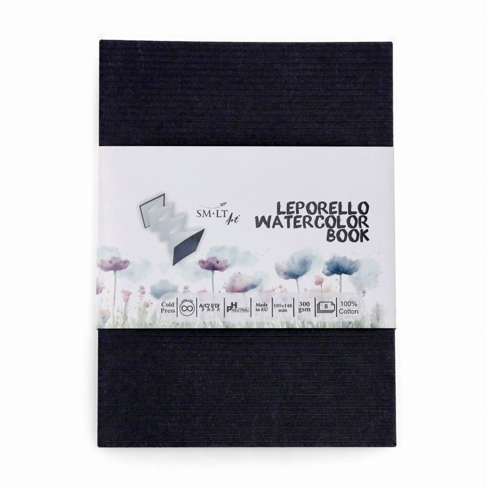 Książeczka akwarelowa Leporello Watercolor A6 - SM-LT - 300 g, 8 ark.