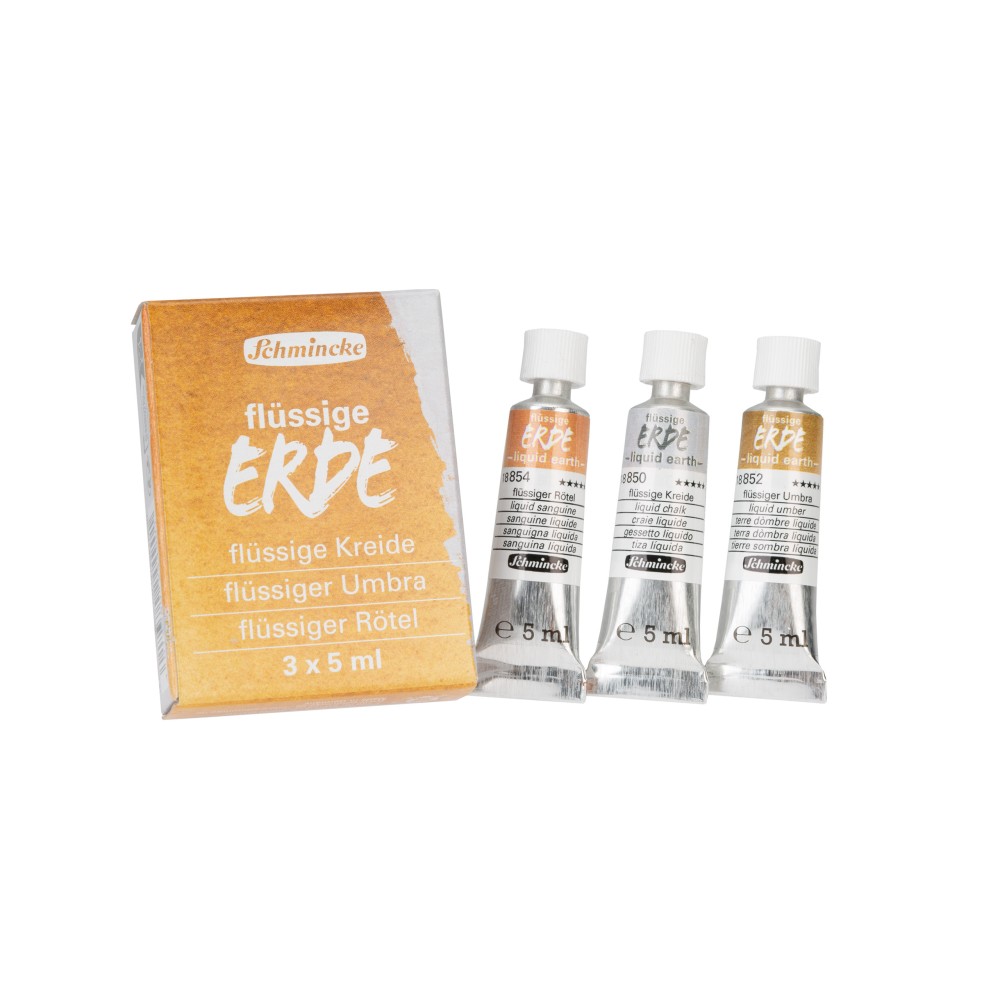 Set of Liquid Earth - Schmincke - 3 x 5 ml