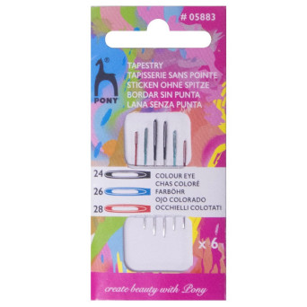 Tapestry needles - Pony - size 24-28, 6 pcs.
