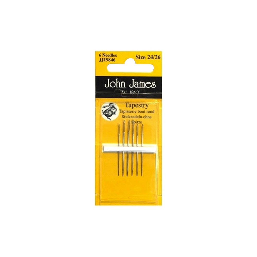 Tapestry needles - John James - size 24-26, 6 pcs.