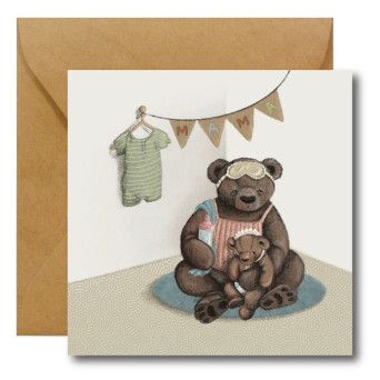 Kartka okolicznościowa - Hi Little - Hello Mama Bear