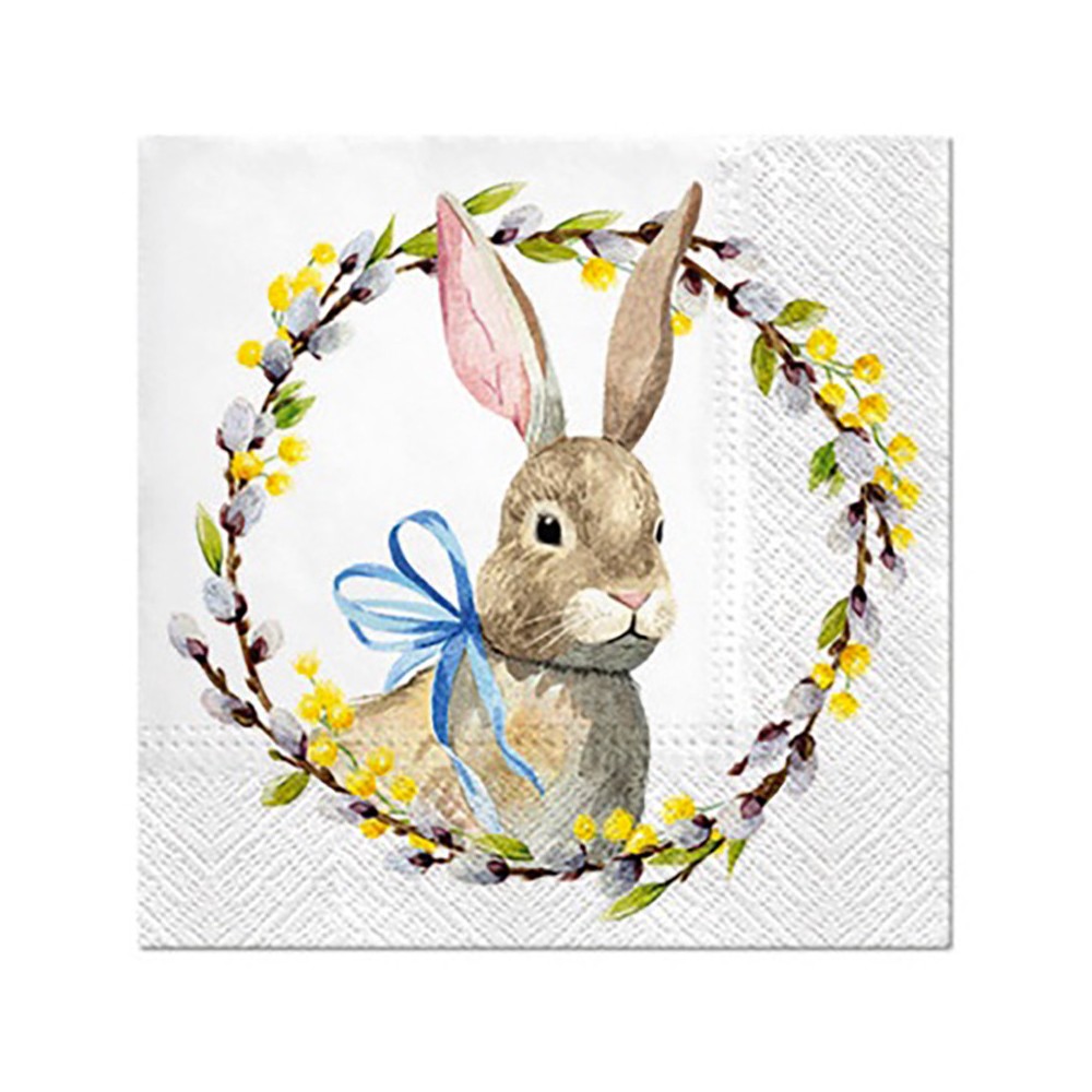 Serwetki ozdobne - Paw - Rabbit with Catkins, 20 szt.