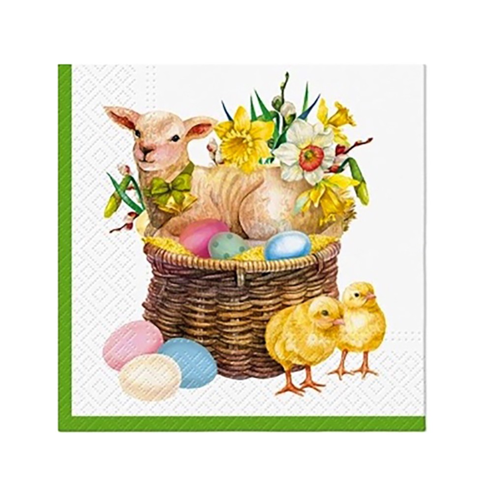 Serwetki ozdobne - Paw - Lamb Basket, 20 szt.