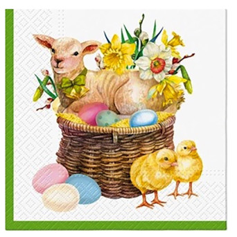 Decorative napkins - Paw - Lamb Basket, 20 pcs.