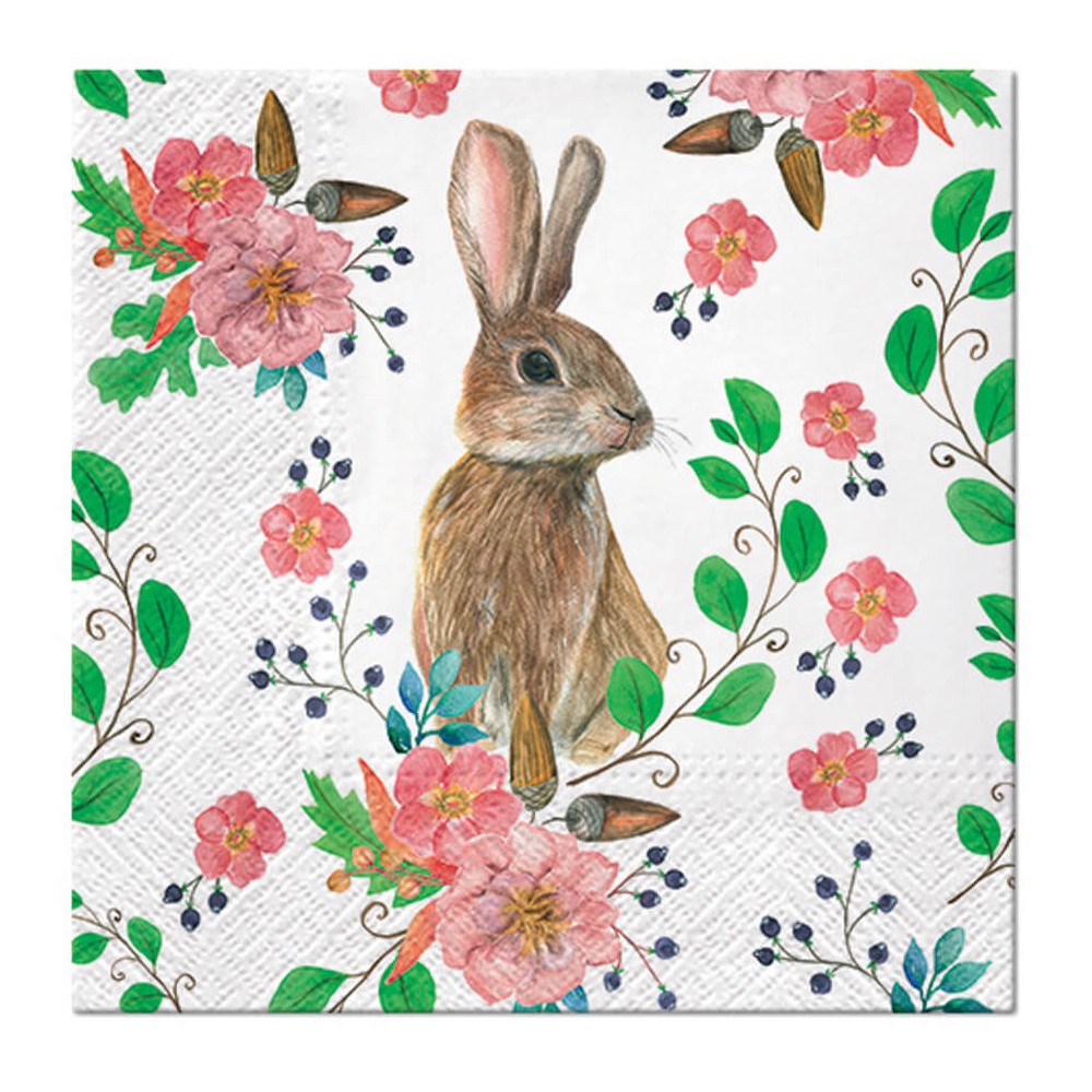 Serwetki ozdobne - Paw - Rabbit Berries, 20 szt.