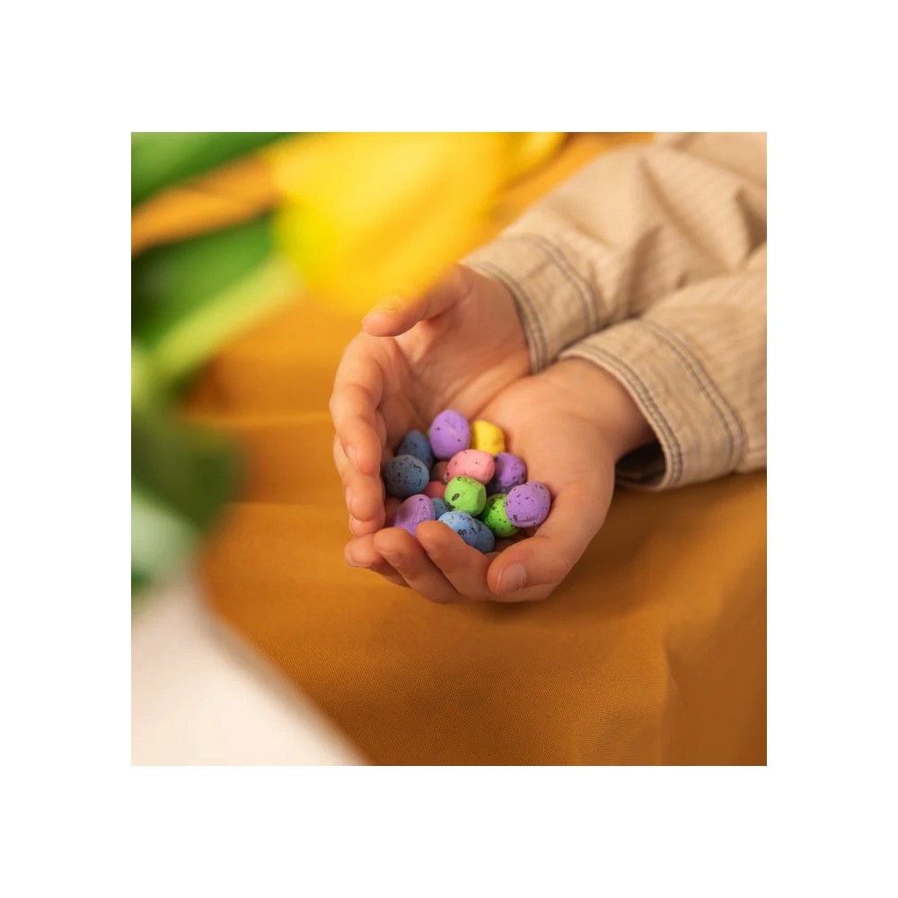 Polystyrene eggs spotted - mix, 1,5 x 1,8 cm, 100 pcs.