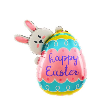 Happy Easter egg foil balloon - 72 x 81 cm