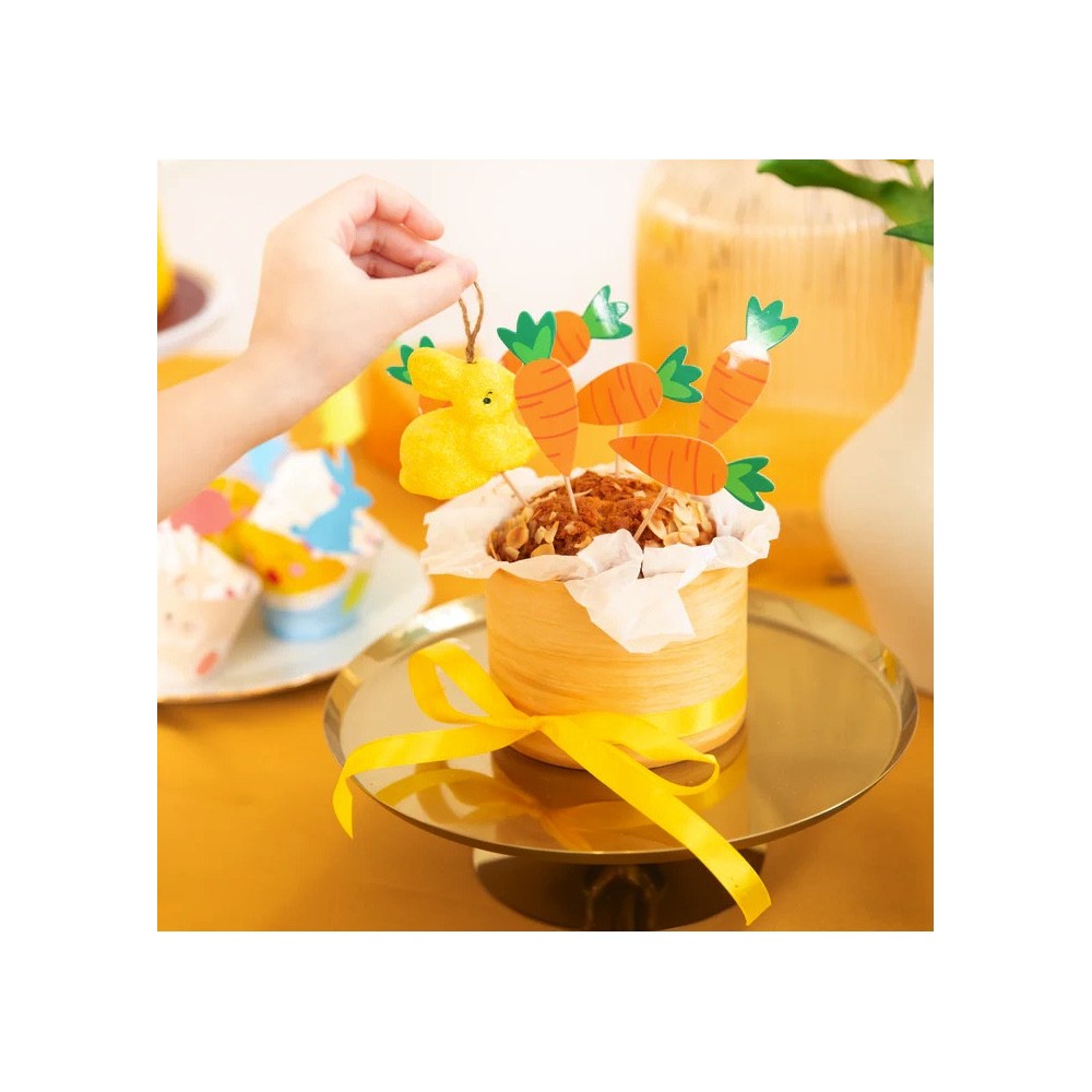 Paper Easter Carrots toppers - 6 pcs.