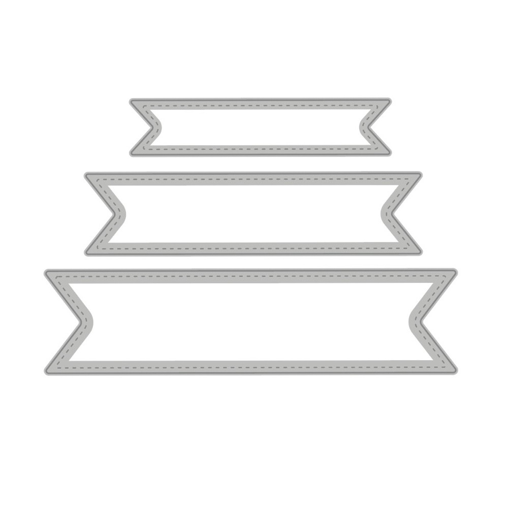 Set of cutting dies Banners - DpCraft - 3 pcs.