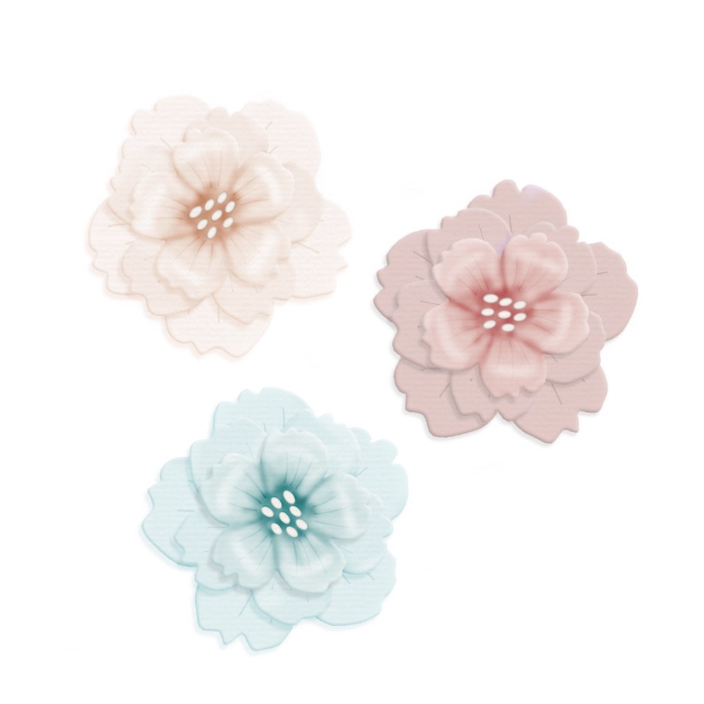 Set of cutting dies Flowers - DpCraft - 3 pcs.
