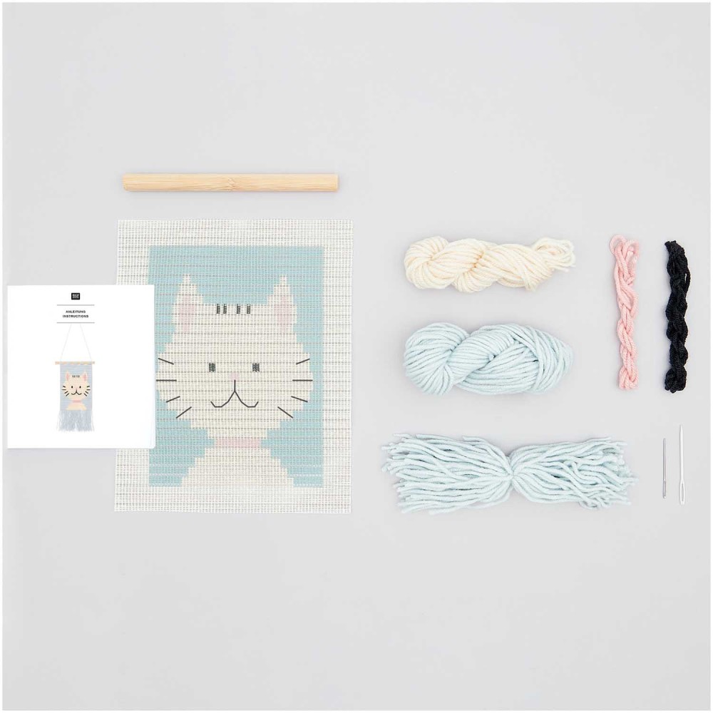 Set for embroidery Cat - Rico Design - 20 x 26 cm