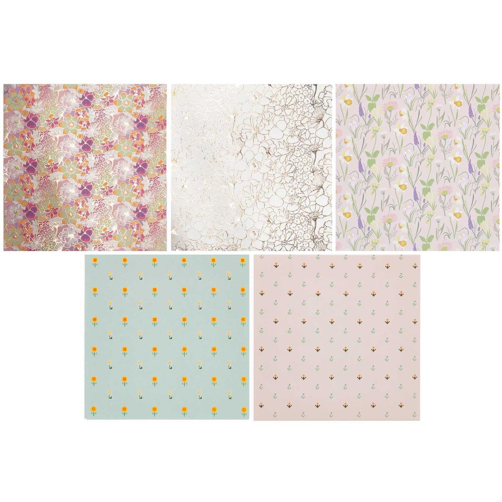 Origami paper Futschikato Flowers - Paper Poetry - 15 x 15 cm, 50 sheets