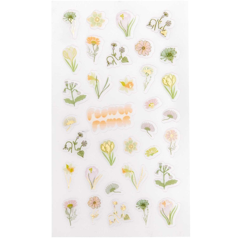 Foil stickers Futschikato Flowers - Rico Design - 4 sheets