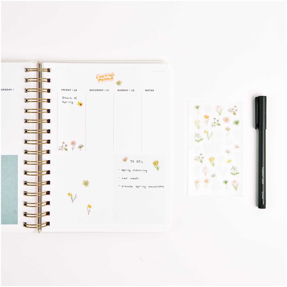 Foil stickers Futschikato Flowers - Rico Design - 4 sheets