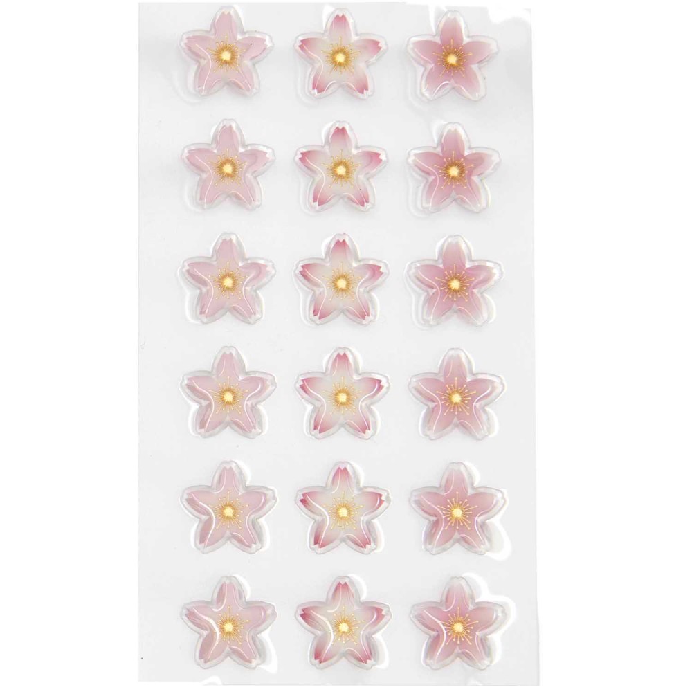 Gel stickers Cherry Blossoms - Rico Design - 18 pcs.