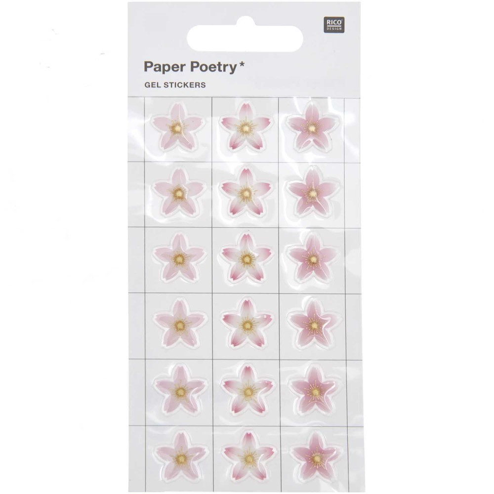 Gel stickers Cherry Blossoms - Rico Design - 18 pcs.