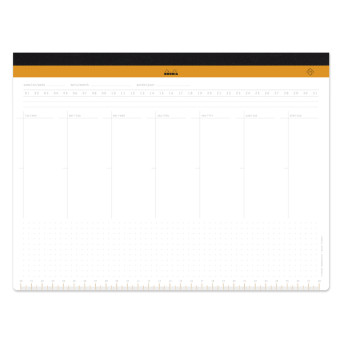 Planer biurkowy tygodniowy, niedatowany - Rhodia - A4+, 80 g, 60 ark.