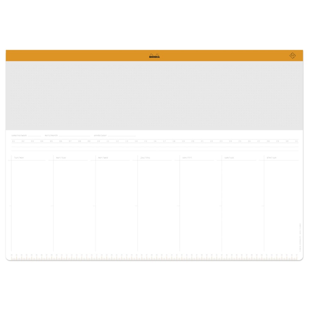 Planer biurkowy tygodniowy, niedatowany - Rhodia - A2, 80 g, 30 ark.