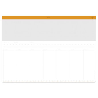 Undated weekly Desk Pad - Rhodia - A2, 80 g, 30 sheets