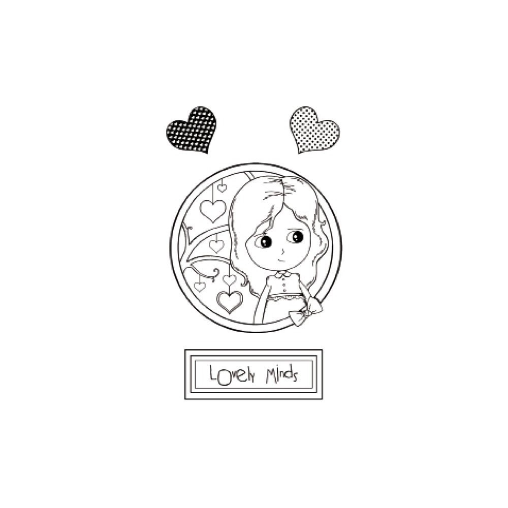 Stempel kauczukowy 7 x 11 cm - Stamperia - Lovely Minds