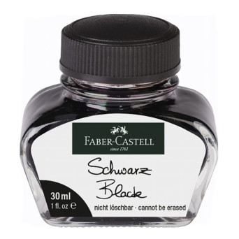 Ink in glass flacon - Faber-Castell - Black, 30 ml