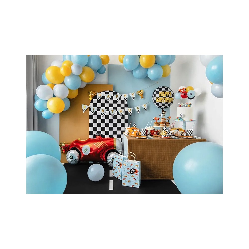 Balon foliowy Szachownica Happy Birthday - 35 cm