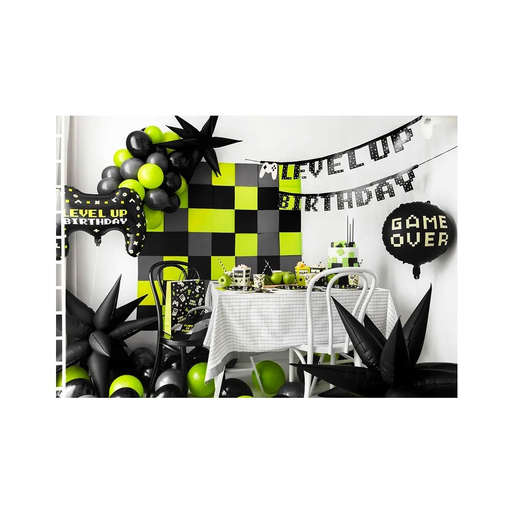 Foil balloon Game Over - black, 35 cm