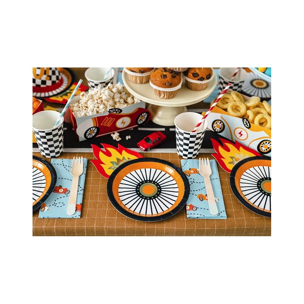 Wheel paper plates - 18 x 26,5 cm, 6 pcs.