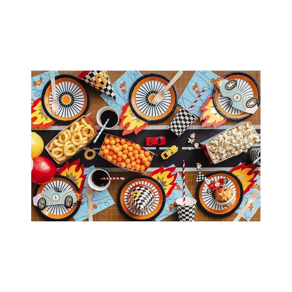 Wheel paper plates - 18 x 26,5 cm, 6 pcs.
