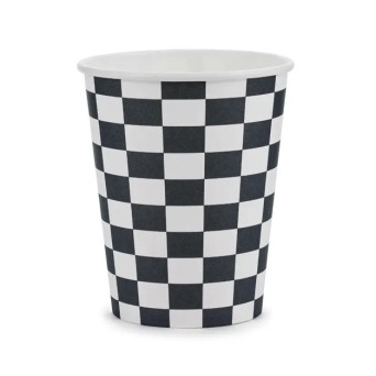 Kubeczki papierowe Szachownica - 220 ml, 6 szt.